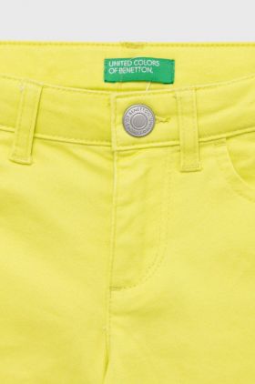 United Colors of Benetton pantaloni scurti copii culoarea violet, neted