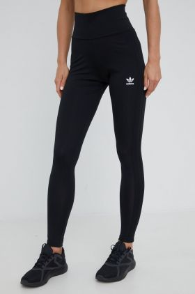 adidas Originals colanți HC2067 femei, culoarea negru, cu imprimeu HC2067-BLACK