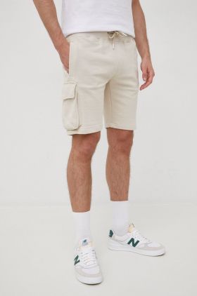 Pepe Jeans pantaloni scurti din bumbac Drake barbati, culoarea bej