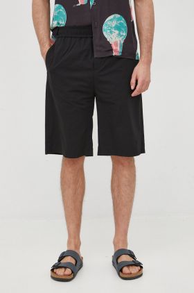 Sisley pantaloni scurti barbati, culoarea negru