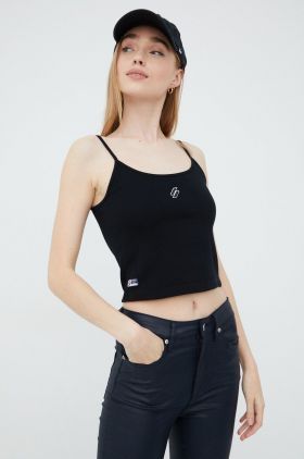 Superdry top femei, culoarea negru