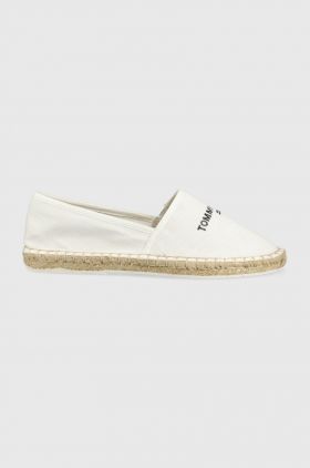 Tommy Jeans espadrile culoarea alb