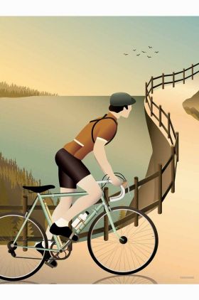 Vissevasse Poster Cycling The Hulls 50x70 cm