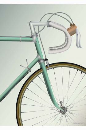 Vissevasse Poster Racing Bicycle 30x40 cm