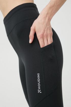 Houdini leggins sport Adventure femei, culoarea verde, neted