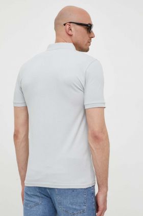 BOSS tricou polo CASUAL bărbați, culoarea verde, uni 50472668