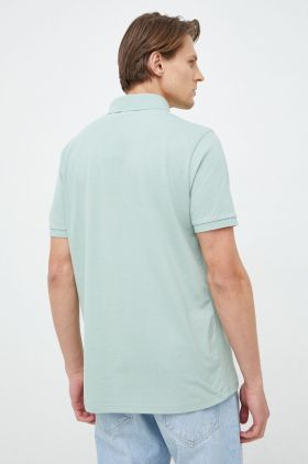 BOSS tricou polo CASUAL bărbați, culoarea verde, uni 50472668