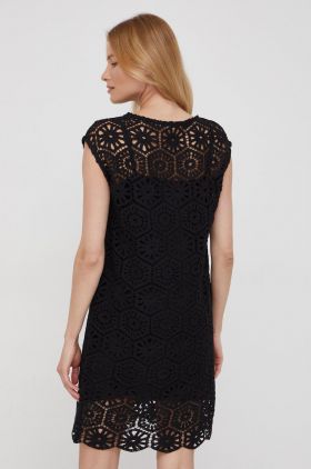 Sisley rochie culoarea negru, mini, drept