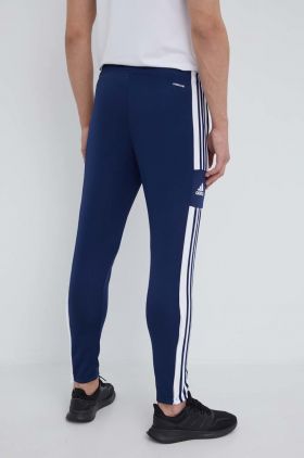 adidas Performance pantaloni de antrenament Squadra 21 HC6273 bărbați, culoarea bleumarin, cu imprimeu  HC6273