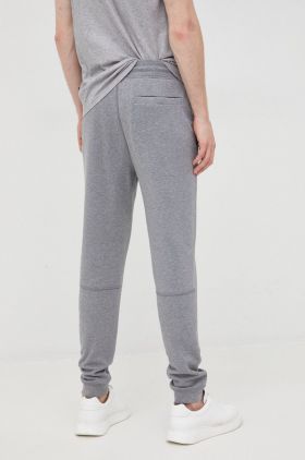 BOSS pantaloni de trening din bumbac CASUAL culoarea gri, uni 50468448