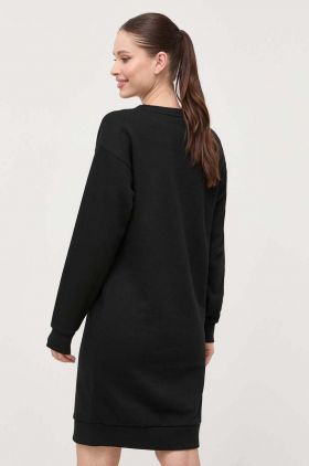 Armani Exchange rochie culoarea negru, mini, drept