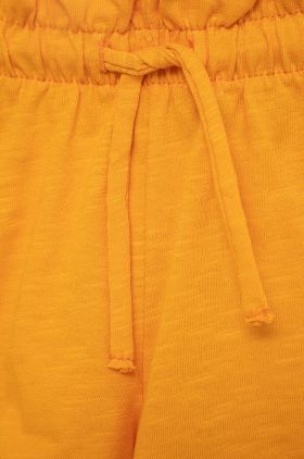 United Colors of Benetton pantaloni scurți din bumbac pentru copii culoarea verde, neted