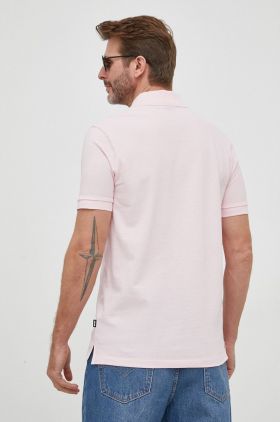 BOSS polo de bumbac culoarea roz, uni 50468301