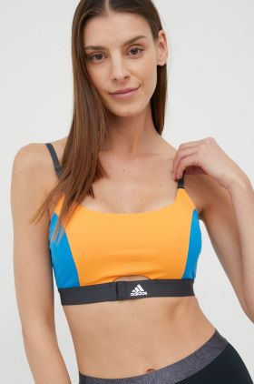 adidas Performance sutien sport Aeroimpact Luxe HG4348 culoarea portocaliu, modelator