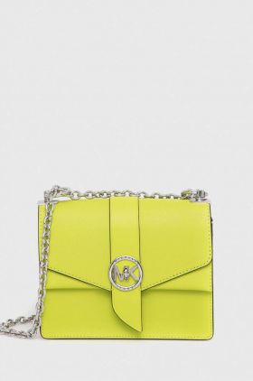 MICHAEL Michael Kors poseta de piele culoarea verde