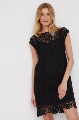 Sisley rochie culoarea negru, mini, drept