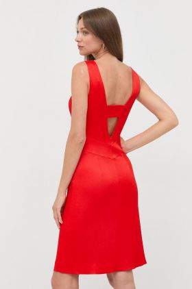 rochie culoarea rosu, mini, drept