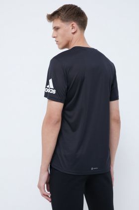 adidas Performance tricou de alergare Run It HB7470 culoarea negru, cu imprimeu