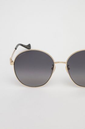 Gucci ochelari de soare femei, culoarea auriu