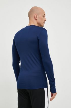 adidas Performance mânecă lungă de antrenament culoarea albastru marin, neted