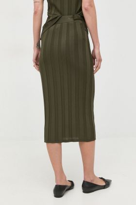 Max Mara Leisure fusta culoarea verde, midi, creion