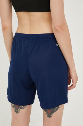 adidas Performance pantaloni scurți de antrenament Entrada 22 femei, culoarea bleumarin, uni, high waist HI0000