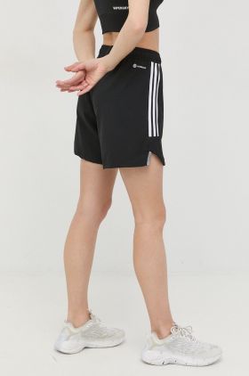 adidas Performance pantaloni scurți de antrenament Condivo 22 femei, culoarea negru, cu imprimeu, high waist