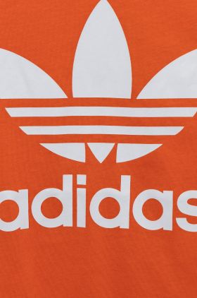 adidas Originals tricou de bumbac pentru copii culoarea portocaliu, cu imprimeu