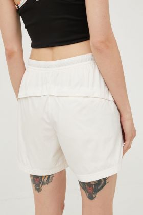 The North Face pantaloni scurti Pride femei, culoarea bej, neted, high waist