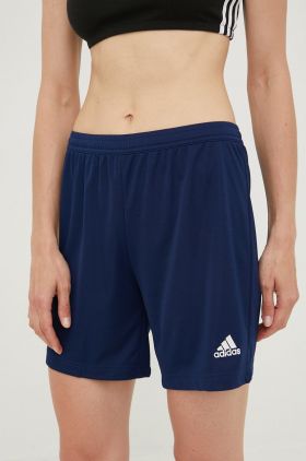 adidas Performance pantaloni scurți de antrenament Entrada 22 femei, culoarea bleumarin, uni, high waist HI0000