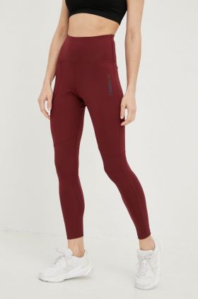 adidas TERREX leggins sport Multi femei, culoarea bordo, neted