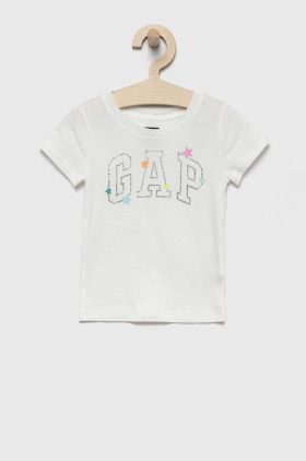 GAP tricou de bumbac pentru copii culoarea alb