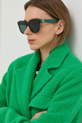 Gucci ochelari de soare femei, culoarea verde