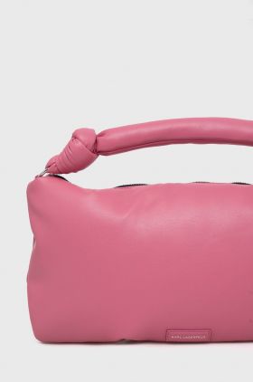 Karl Lagerfeld poseta de piele culoarea roz