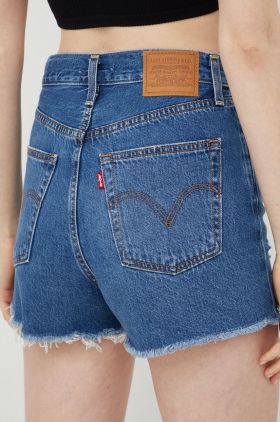 Levi's pantaloni scurti jeans femei, neted, high waist