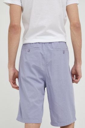 Lee pantaloni scurți din amestec de in Relaxed Drawstring S Misty Lilac barbati, culoarea violet