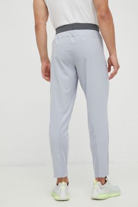 adidas Performance pantaloni de antrenament barbati, culoarea gri, cu imprimeu