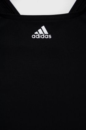 adidas Performance costum de baie dintr-o bucată pentru copii culoarea negru