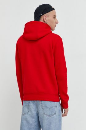 Tommy Jeans bluză bărbați, culoarea roșu, uni DM0DM09593