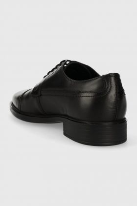 Geox pantofi de piele Gladwin barbati, culoarea negru