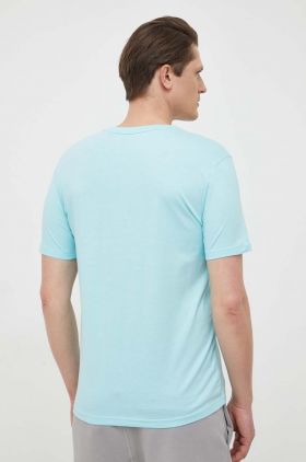 BOSS tricou din bumbac CASUAL bărbați, culoarea bleumarin, cu imprimeu 50481923