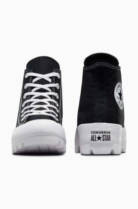 Converse tenisi Chuck Taylor All Star Lugged Hi femei, culoarea negru