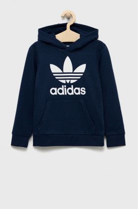 adidas Originals bluza copii culoarea albastru marin, cu imprimeu