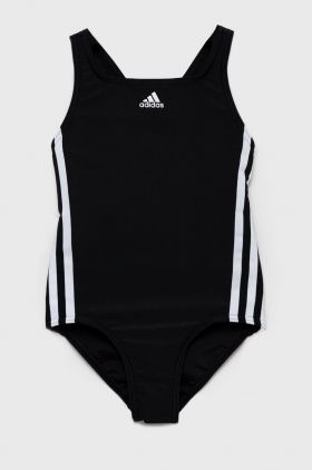 adidas Performance costum de baie dintr-o bucată pentru copii culoarea negru