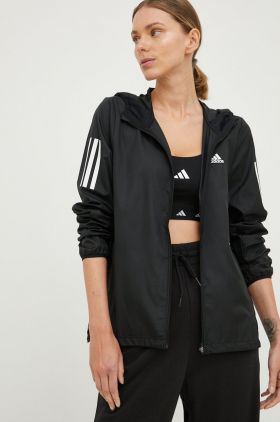 adidas Performance jachetă de alergare Own The Run culoarea negru, de tranzitie