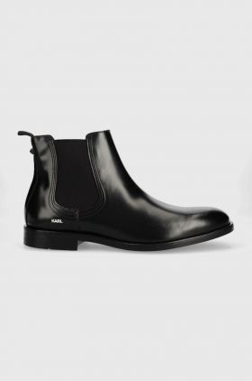 Karl Lagerfeld ghete chelsea de piele Urano Iv barbati, culoarea negru