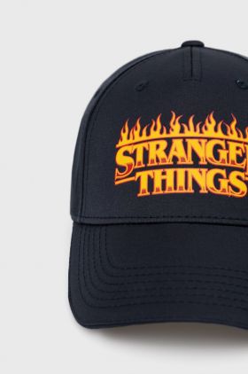 Champion sapca Xstranger Things culoarea albastru marin, cu imprimeu