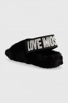 Love Moschino papuci de casa culoarea negru