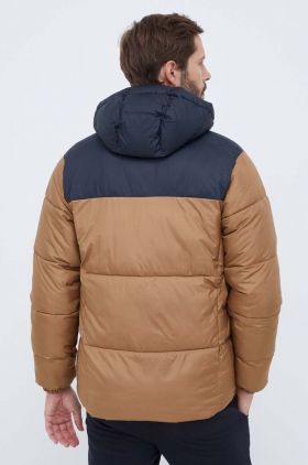 Columbia geacă Puffect Hooded Jacket bărbați, culoarea bej, de tranziție 2008413