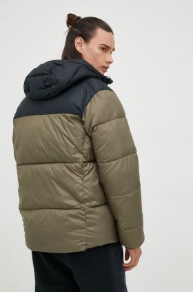 Columbia geacă Puffect Hooded Jacket bărbați, culoarea bej, de tranziție 2008413